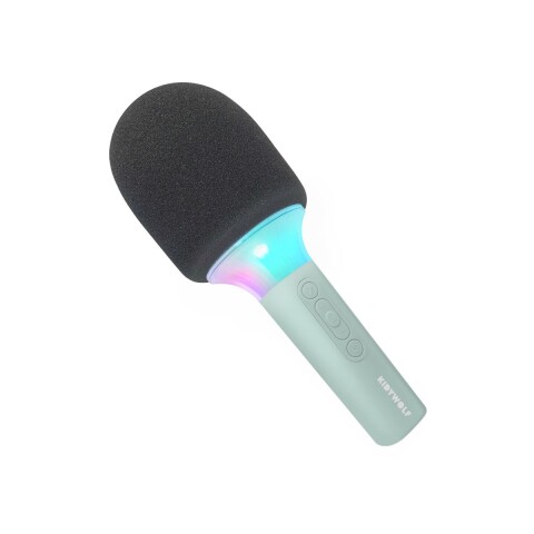 Micrófono Infantil con luces Bluetooth Usb Recargable Verde