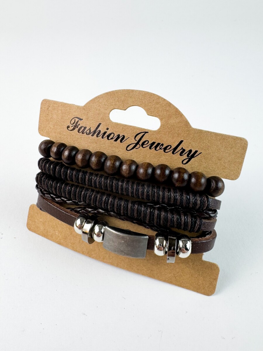 Pulsera en Cuero Pack x 3 - Classic 