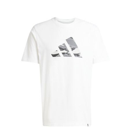 Remera de Hombre Adidas Camo Logo Blanco - Gris