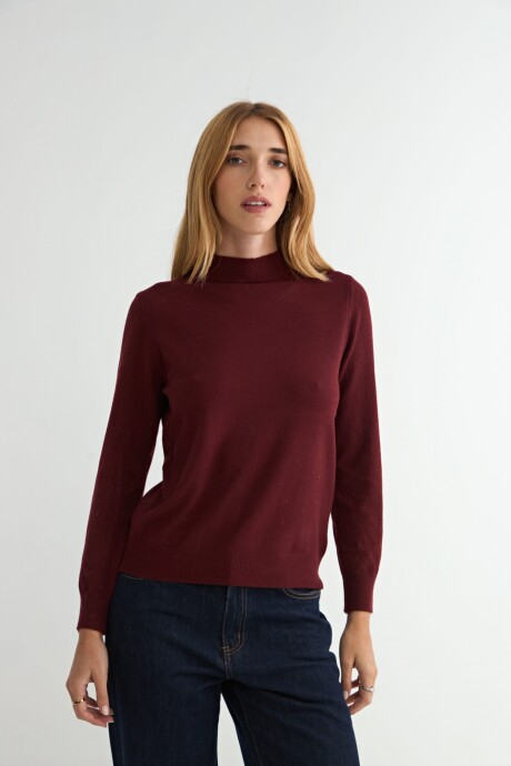 POLERA LILY BORDO