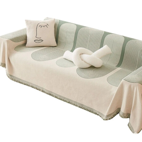 Cobertor Protector Funda Cubre Sillón Sofá Reversible 1.8x2M Verde