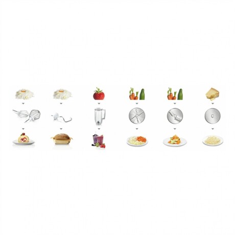 ROBOT DE COCINA BOSCH 1000W Robot De Cocina BOSCH MUM58020 1000W Con Jarra Licuadora Y Accesorios - Mint