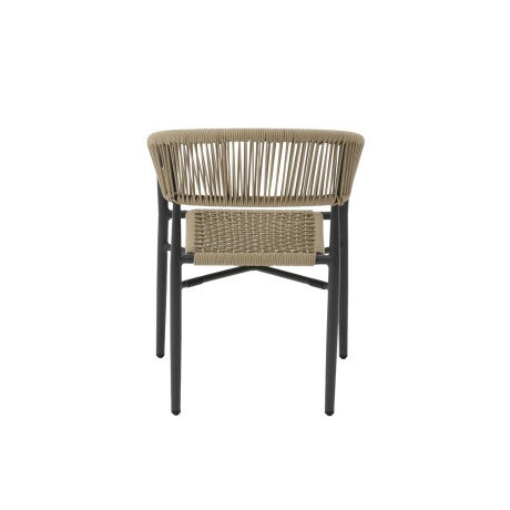 SILLA COMEDOR ALUMINIO NATURAL-BEIGE ACAPULCO