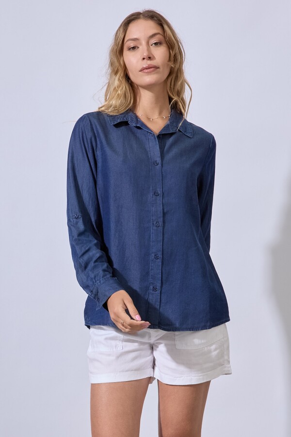 Camisa Tencel JEAN OSCURO