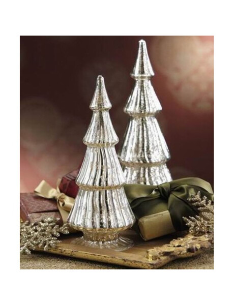 ARBOL DE NAVIDAD PLATA GALVANIZADA D10x32CM ARBOL DE NAVIDAD PLATA GALVANIZADA D10x32CM