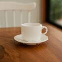 Taza De Te 240Ml Con Plato Blanco