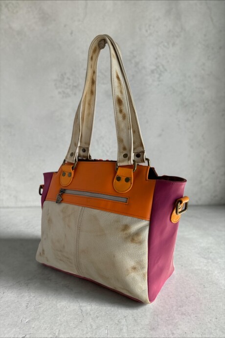 Cartera LIRA Línea Dubai Naranja Y Azul Con Arte Cartera LIRA Línea Dubai Naranja Y Azul Con Arte