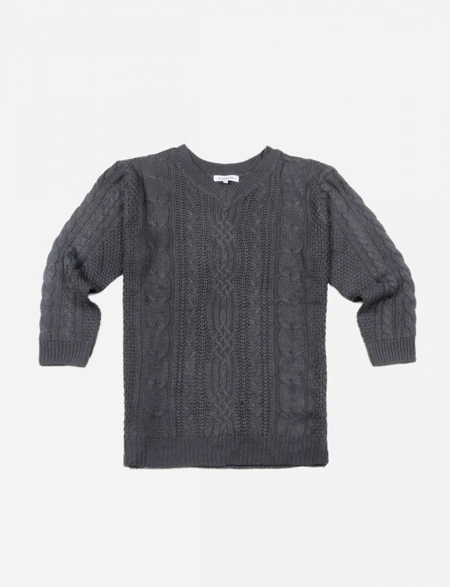 Sweater con estructuras - VERDE OLIVA 