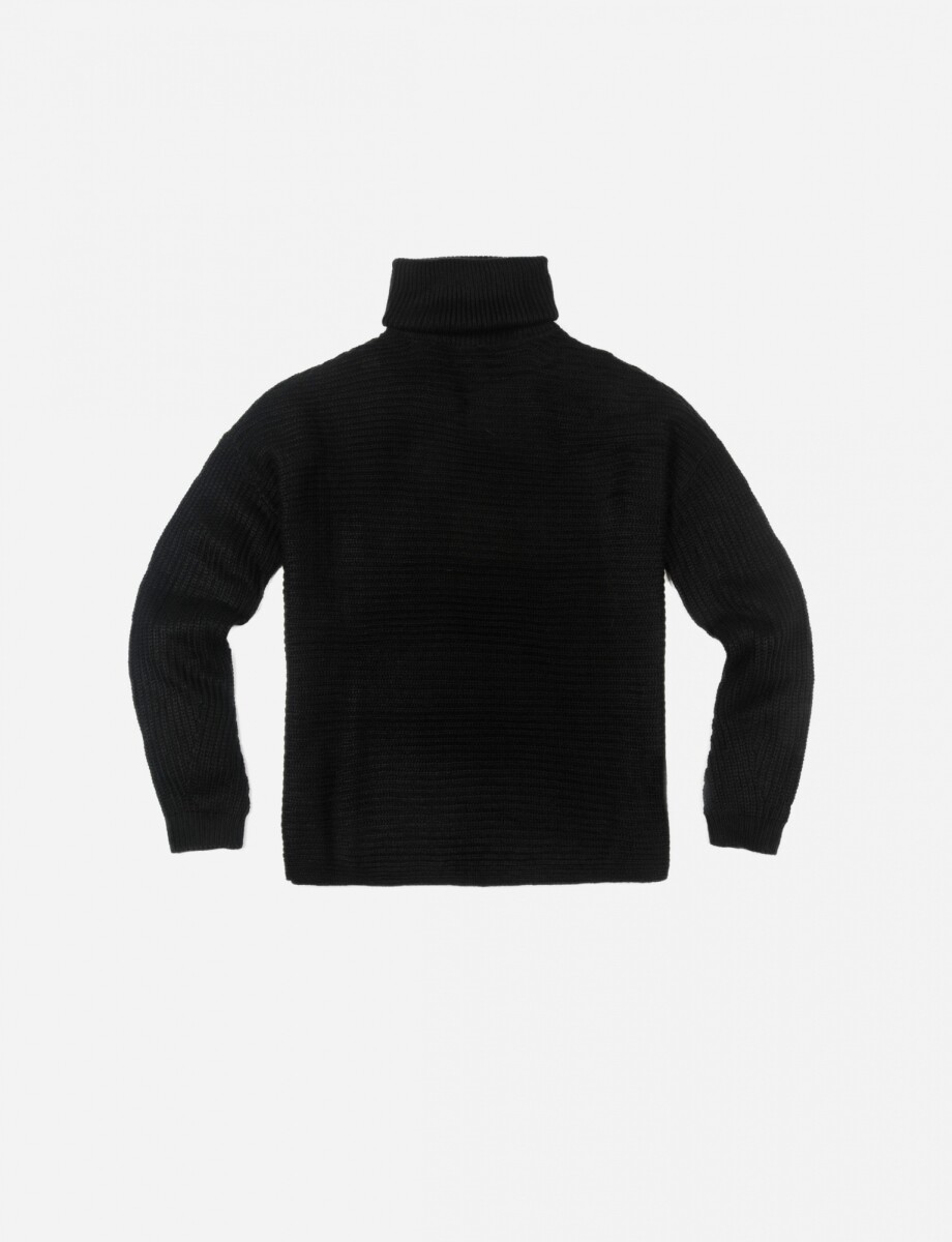 Sweater cuello alto - NEGRO 