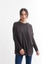 Sweater oversized con capucha GRIS OSCURO