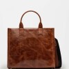 Cartera de Mano Capri En Cuero Liso Cuoio