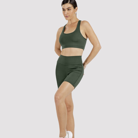 Top Liso de Natación con protección UV Verde
