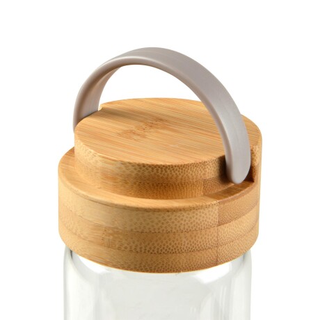 BOTELLA C/TAPA 550ML BAMBU-Y-VIDRIO MARRON 6BAV024