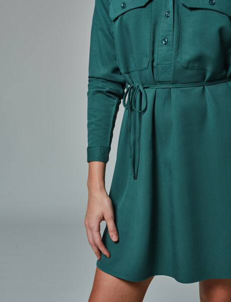 Vestido camisero VERDE