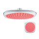 Griferia Roseta Abs Cromo Rojo Cuadrada Brillo Vicenza