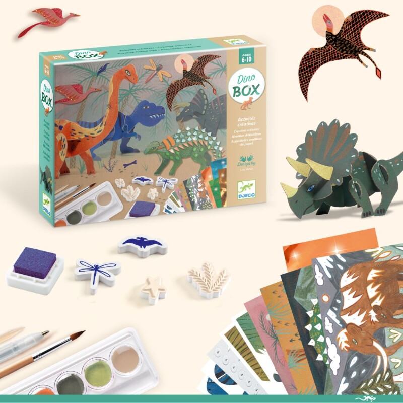 Set de manualidades con 6 actividades diferentes 6-10 años - Dinosaurios Set De Manualidades Con 6 Actividades Diferentes 6-10 Años - Dinosaurios