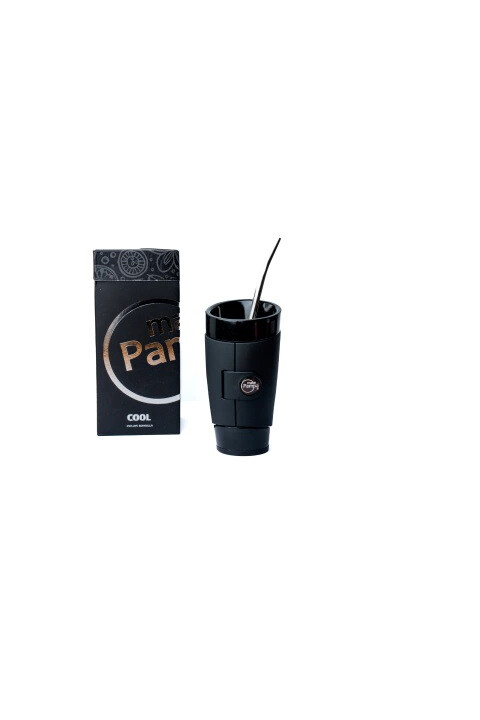 MATE PAMPA GUAMPA CON BOMBILLA NEGRO