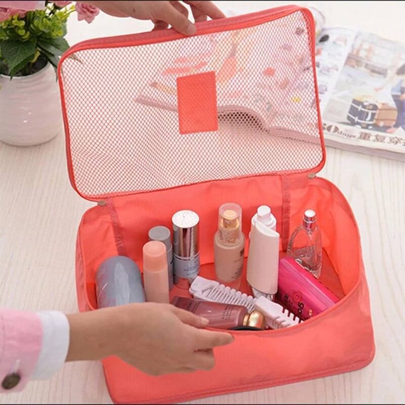 Set 6 bolsas organizadoras equipaje de viaje para valija rojo