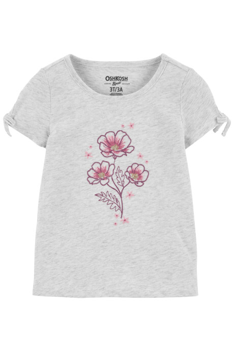 Remera de algodón manga corta estampada 0
