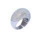 Anillo en oro 18k blanco y brillantes pave. Anillo en oro 18k blanco y brillantes pave.