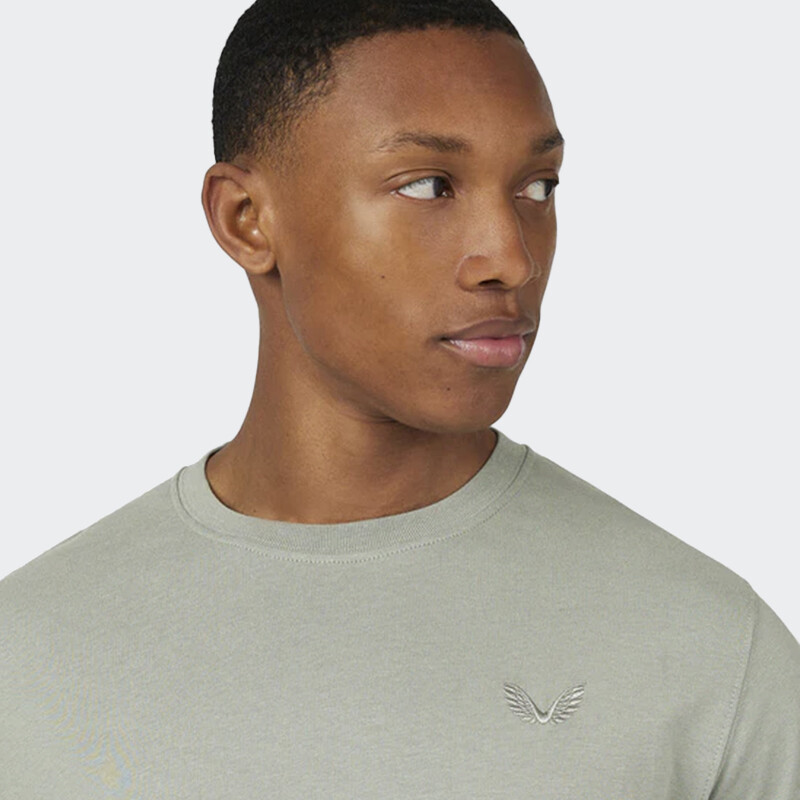 Remera Castore Embroidered Logo Verde