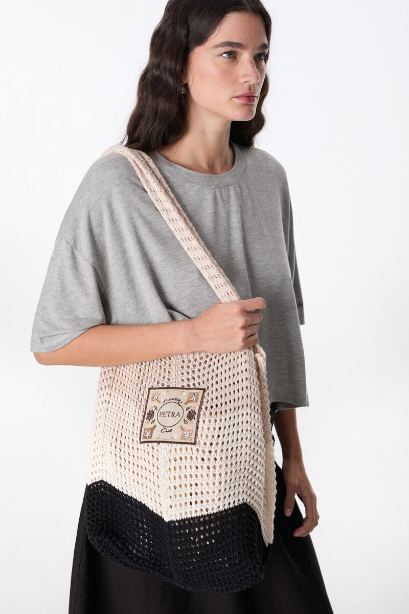 Bolso Lunel Crudo/Negro/Beige