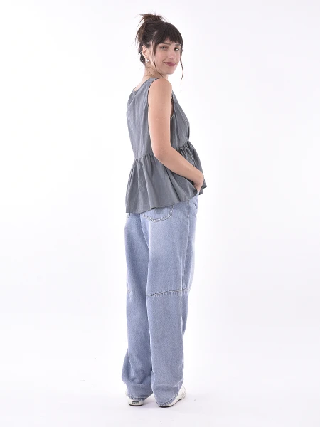 BLUSA MATCHA AZUL PIEDRA