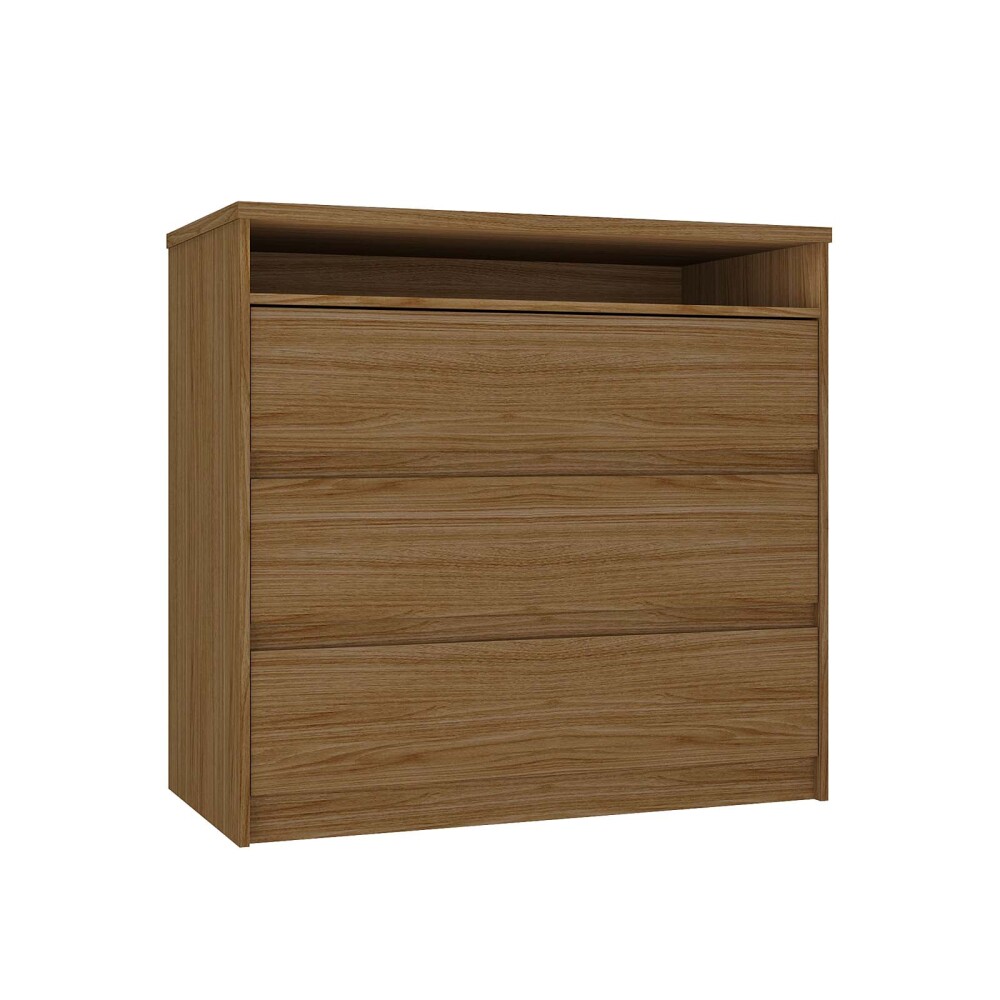 CÓMODA CAJONERA 3 CAJONES MDF MARRON SOUTH