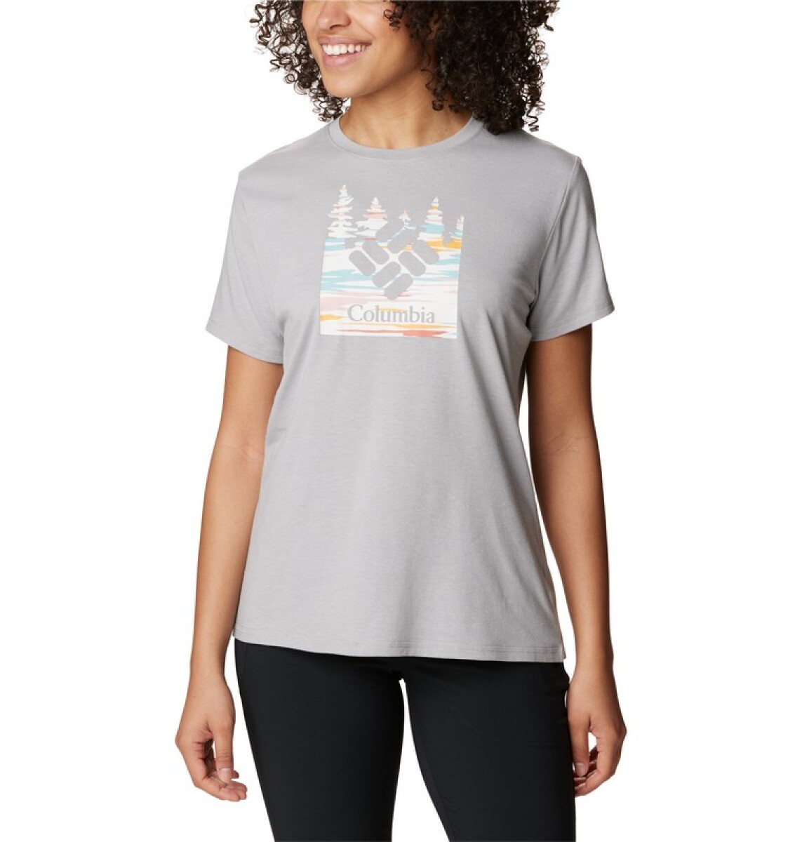 Remera Sun Trek SS Graphic Mujer - COLUMBIA GREY H 