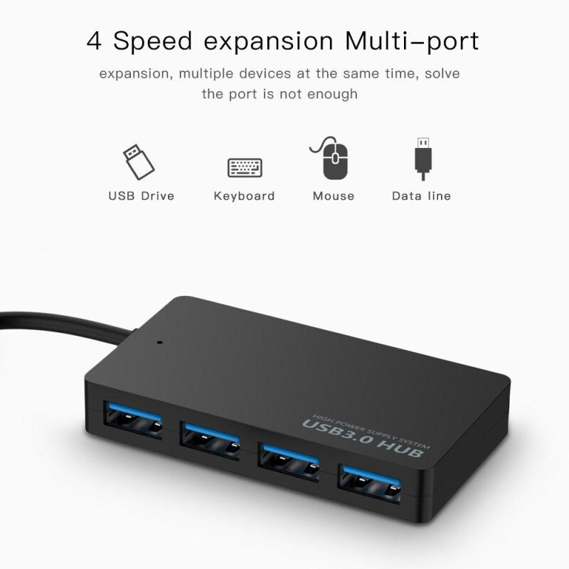 HUB Adaptador USB Tipo C 3.1 a USB A 3.0 de 4 Puertos HUB Adaptador USB Tipo C 3.1 a USB A 3.0 de 4 Puertos