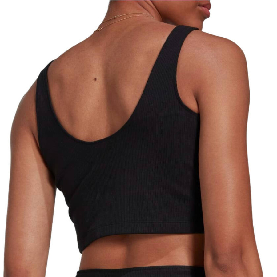 Top de Mujer Adidas Rib Cropped Negro