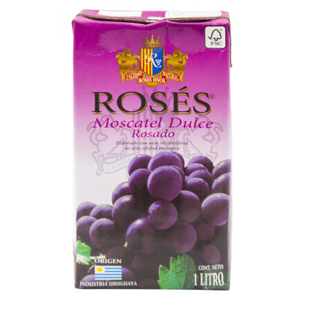 Vino ROSES 1L Tetra Rosado moscatel dulce