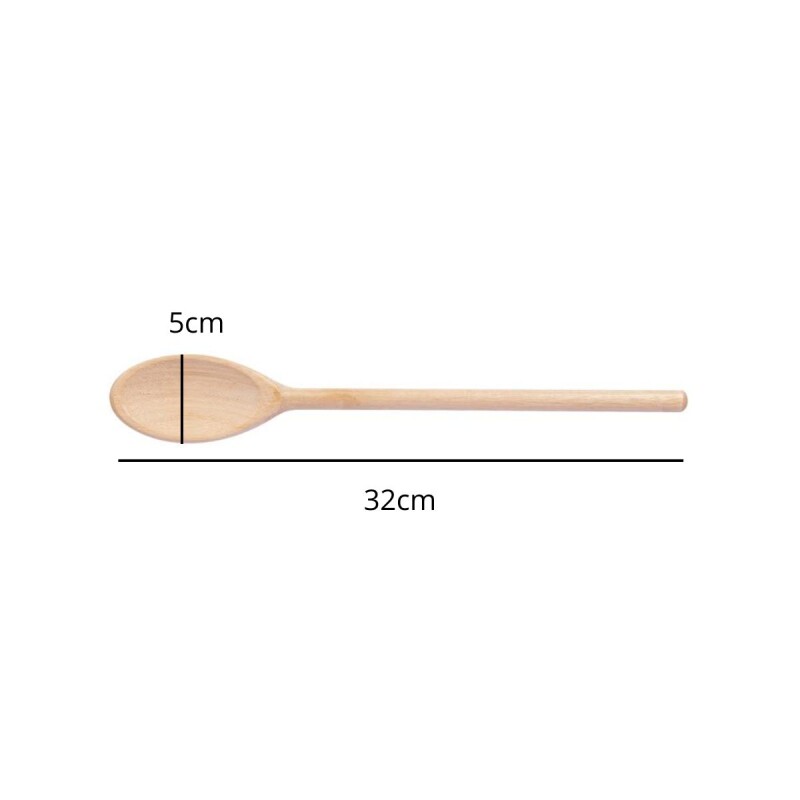 Cuchara Ovalada Madera 32cm MADERA