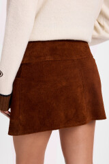 Mini Leather Capas Marron