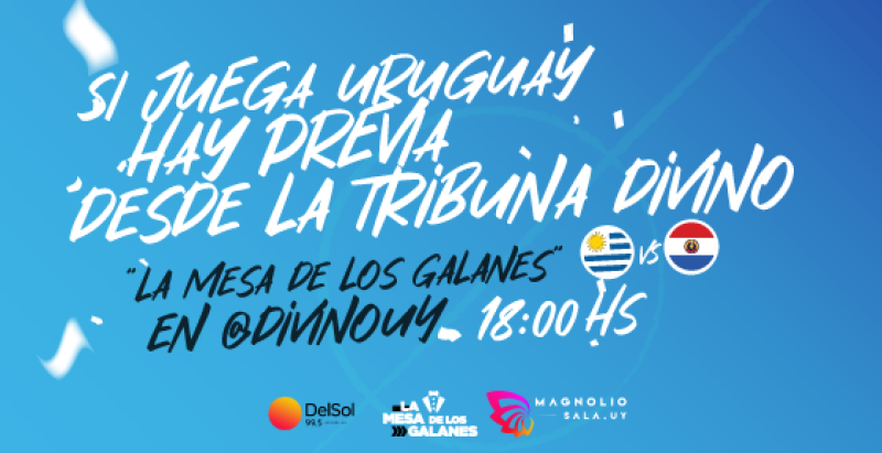 Vamos con todo! La previa de Uru-Par en nuestro Instagram! @divinouy / 18hs.