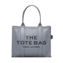 Marc Jacobs - Bolso de cuero, The Large Tote Bag Gris