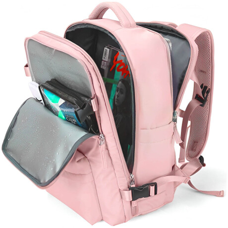 Mochila Viaje Carry On Impermeable Laptop Ejecutiva Rosa