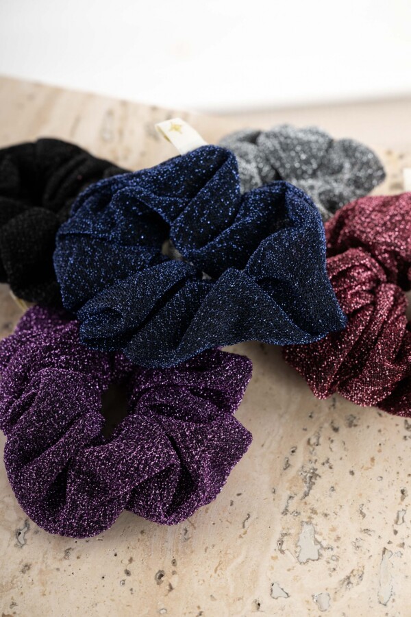 Scrunchie Lurex Bordeaux