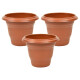 Set x3 Maceta redonda 8 lts MARRON