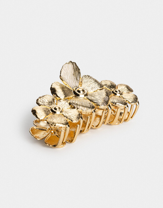 Broche Con flores Broche Con Flores - Dorado