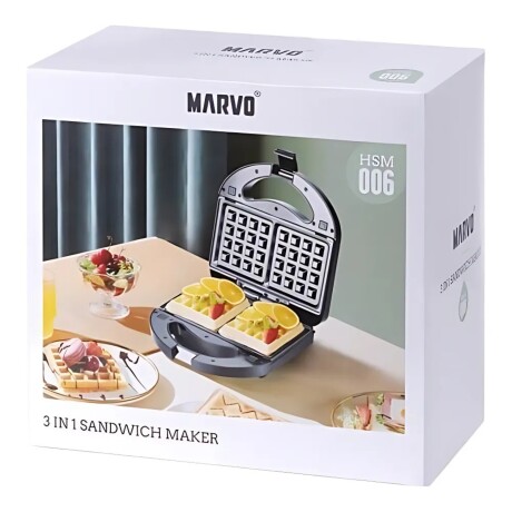 Sandwichera Marvo 3 en 1 Plateado