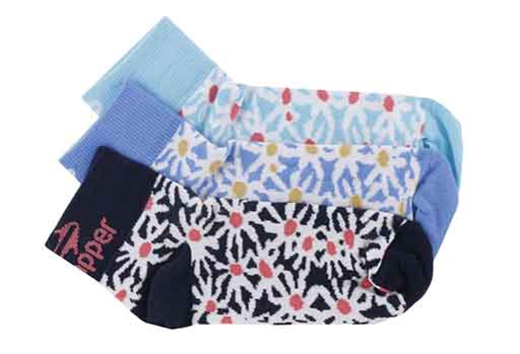 Medias Infantiles Topper x3 caña Baja - Celeste - Azul - Turquesa 