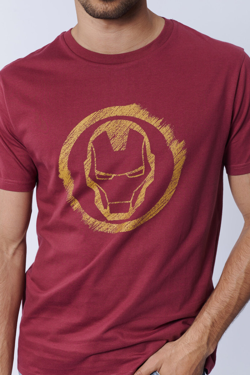Remera Iron Man Bordo
