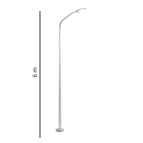 POLE6 Columna 6mt con Brazo Gris