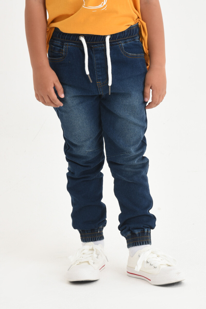 Pantalón jogger de jean Azul oscuro