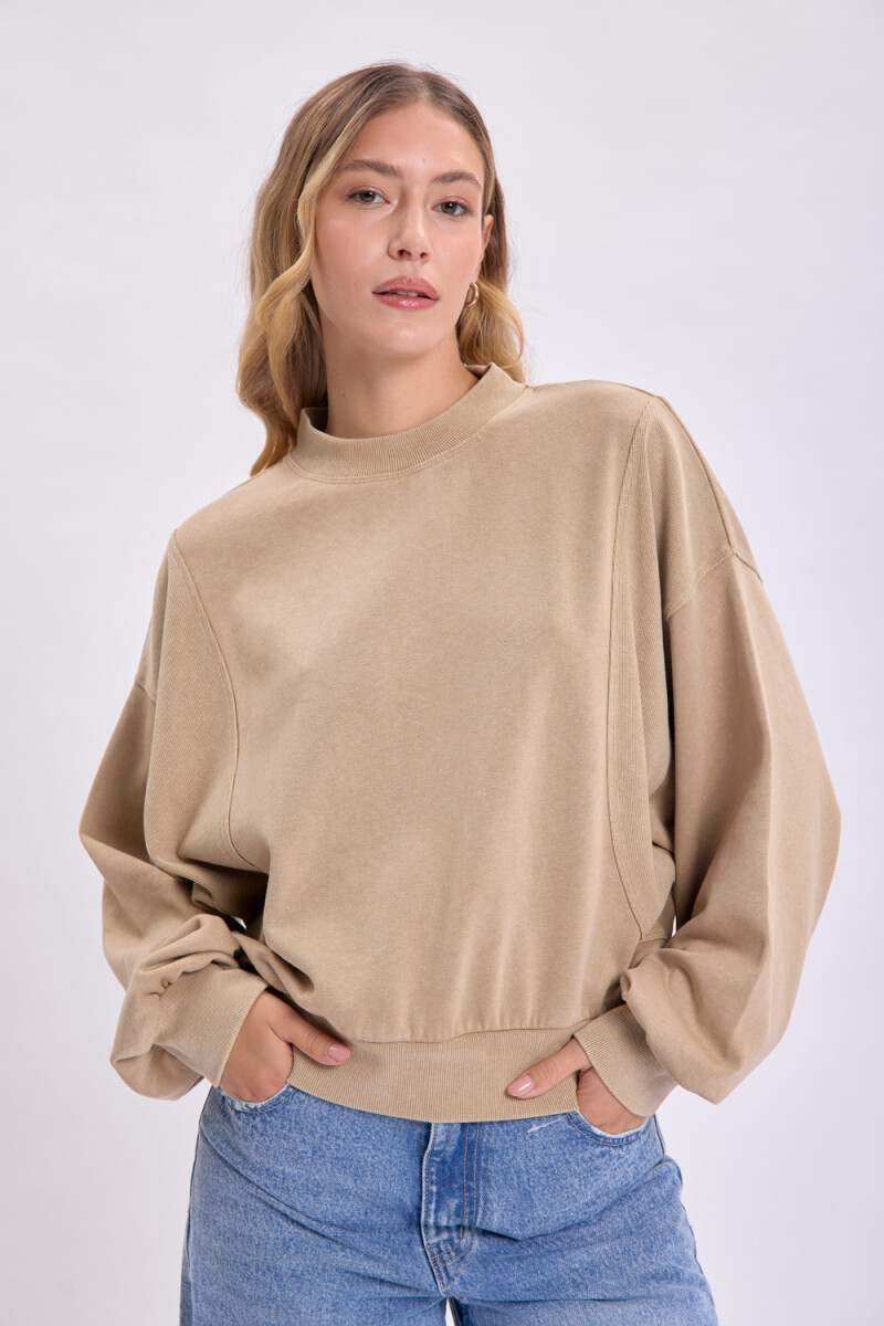 Buzo manga balloon Beige