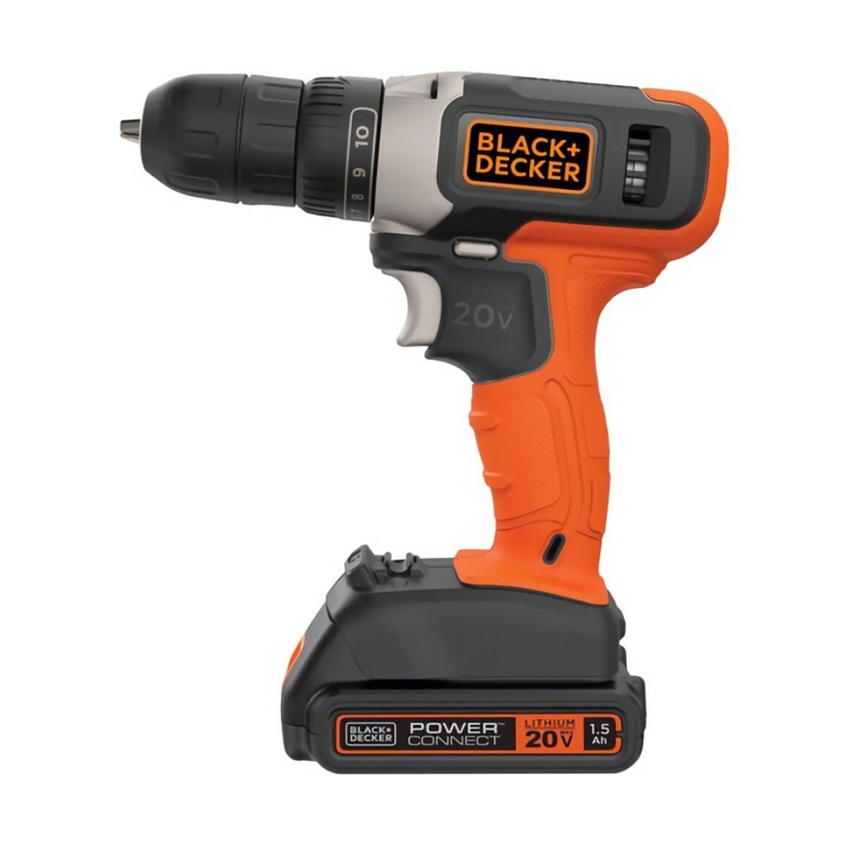 Taladro Percutor Black+Decker BCD702 con Batería de Litio 