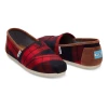 Alpargatas Toms Plaid Rojo