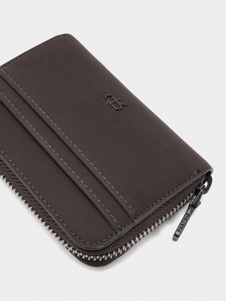 Cartera Lisa Con Textura Suave Xs marron