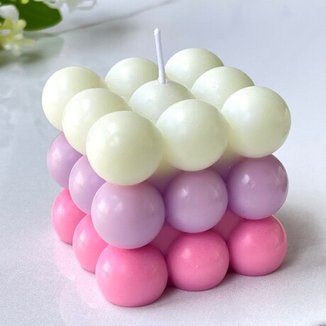 Vela Bubble Candle Lilas Alto 5.5cm x Largo 6cm x Ancho 6cm Vela Bubble Candle Lilas Alto 5.5cm x Largo 6cm x Ancho 6cm